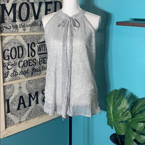 💄Worthington ladies silver top M - Picture 1 of 4